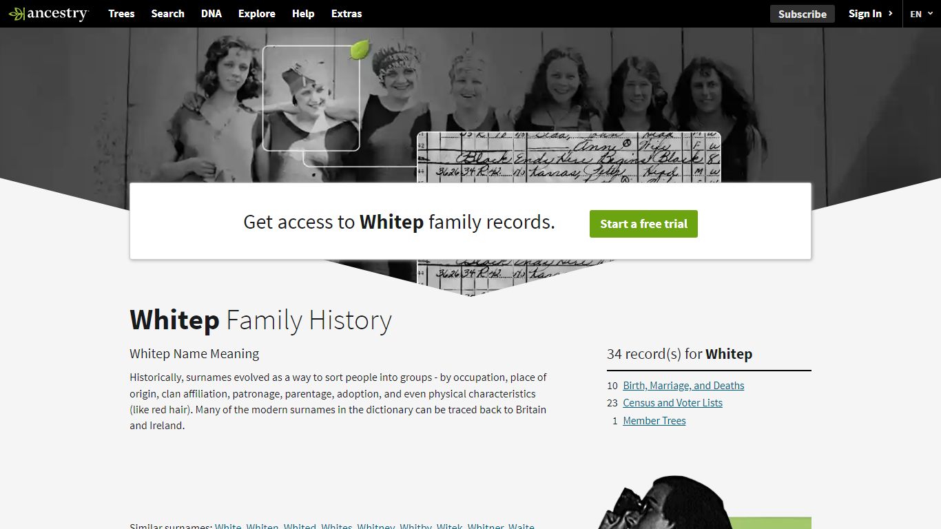 Whitep Name Meaning & Whitep Family History at Ancestry.com®